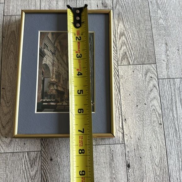 Vintage framed Czech Republic BRNO Church postcard and vintage frame 1993 - Picture 4 of 6